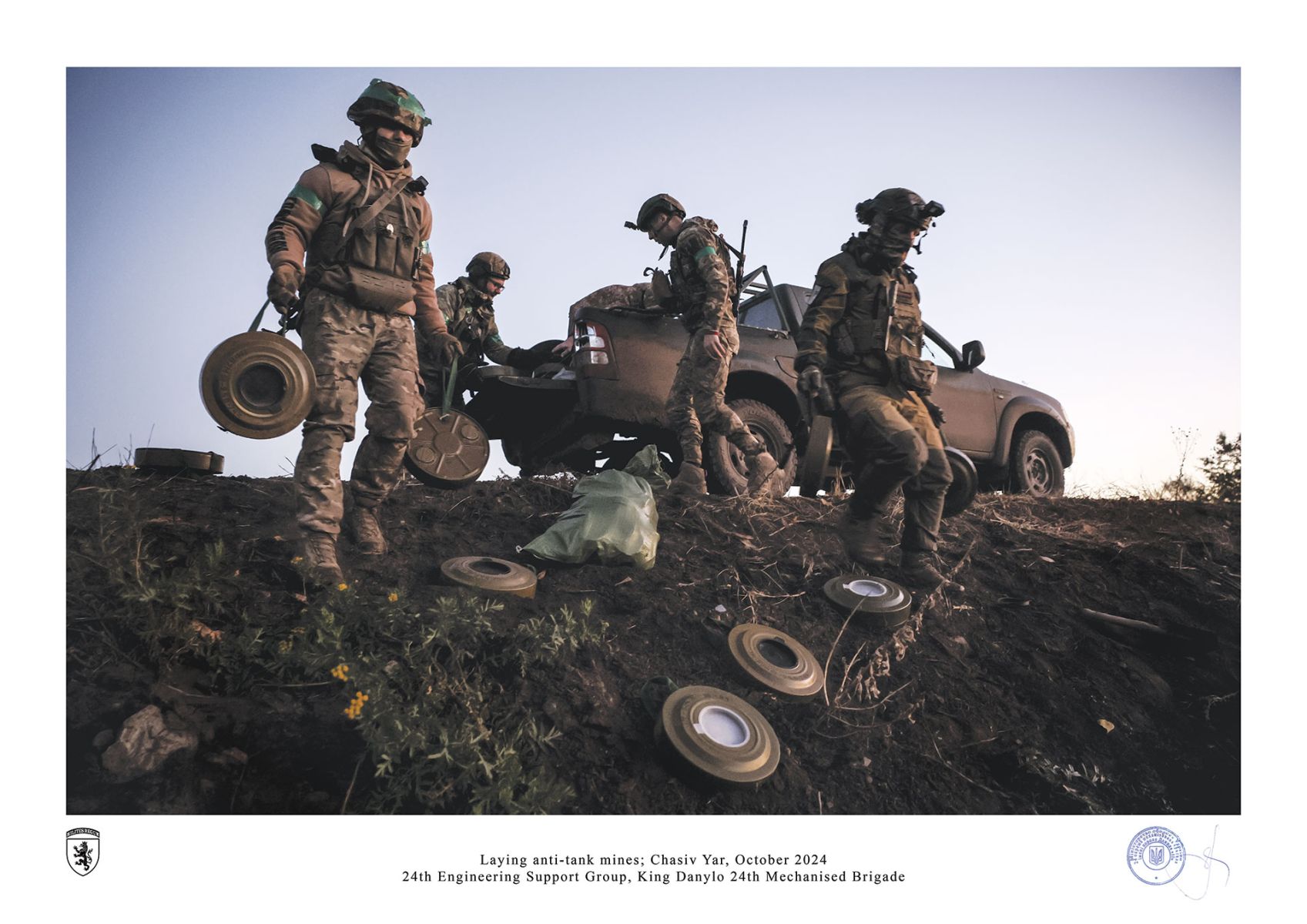 Laying anti-tank mines; Chasiv Yar, October 2024 by oleg petrasiuk