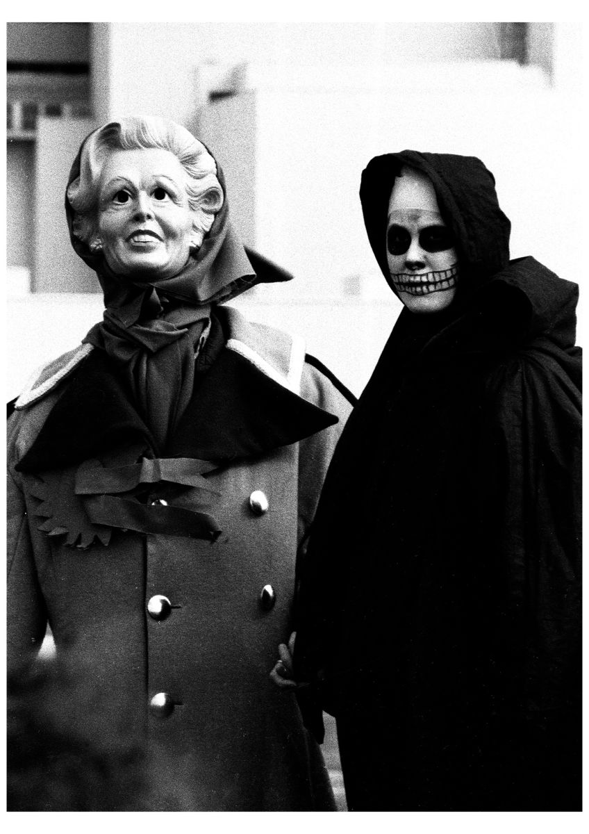 mrs thatcher & ms death - torness -scotland - 1989 by rab lewin