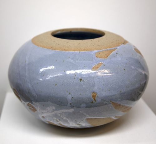 blue jar (tsubo) by peter humpherson