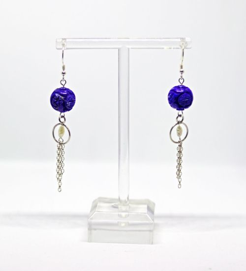 lapis lazuli, earrings by nicoletta george