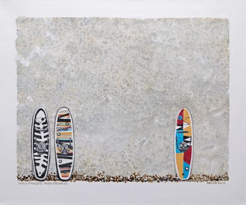 up against the wall, paddleboarder! by stephen french