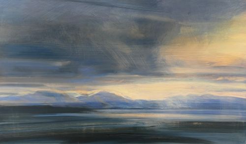 across to mull from craignish point - evening light by zarina stewart-clark
