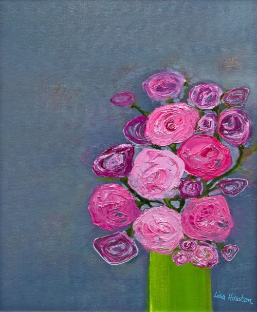 lime green vase by lisa houston