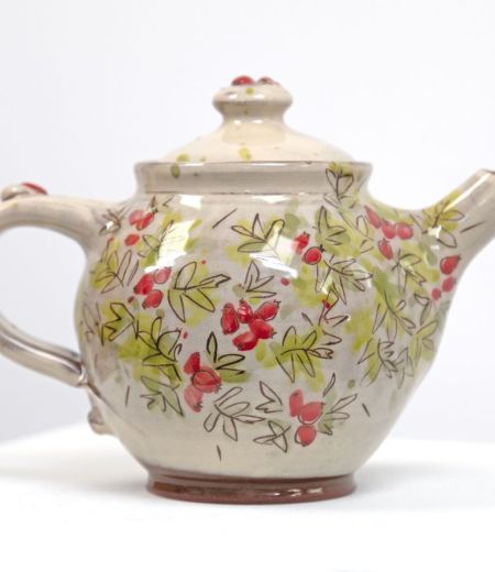 hawthorn berry teapot by michelle lowe