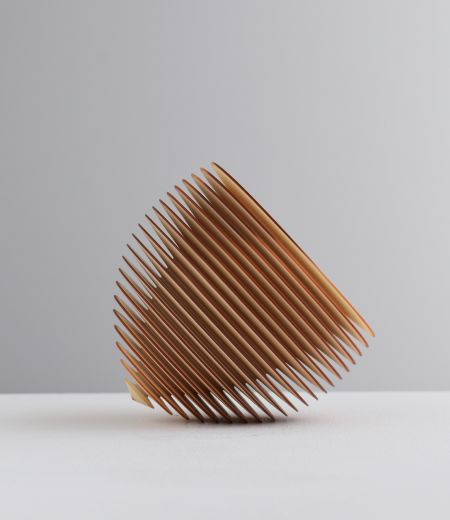 Small Rust Orange Floating Bowl by nicholas lees