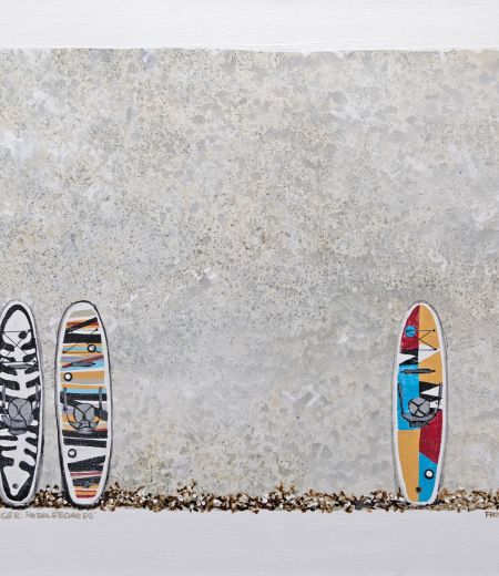 up against the wall, paddleboarder! by stephen french