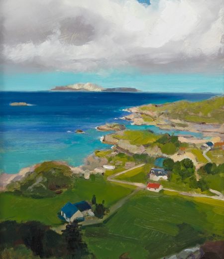 towards eigg and rum from ardtoe (after mcintosh patrick) by andrew sinclair