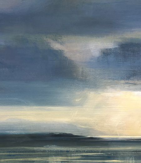 clearing sky over corryvreckan from ardnish by zarina stewart-clark