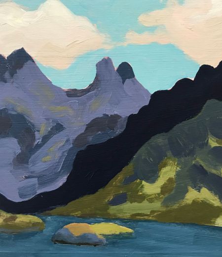 the cuillins from loch curuisk by jess hinsley