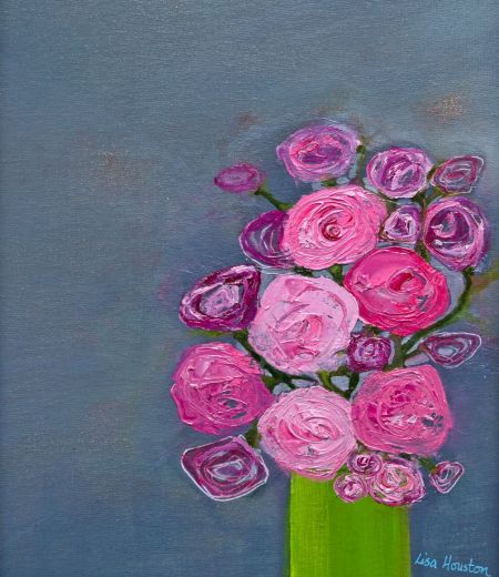 lime green vase by lisa houston