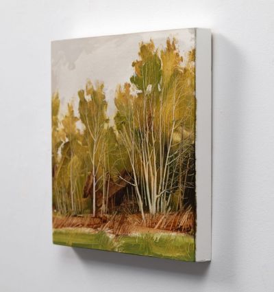 field edge, birches by anna king