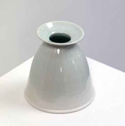 celadon bottle vase by peter humpherson