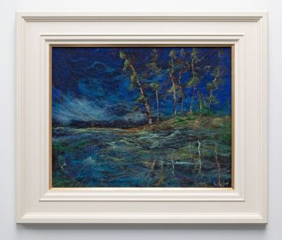 loch maree blue pines by moy mackay