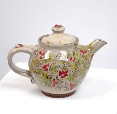medium hawthorn berry teapot by michelle lowe