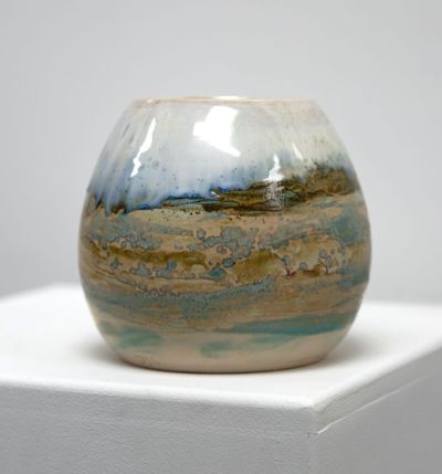 glimmer moon jar i by pam matthews