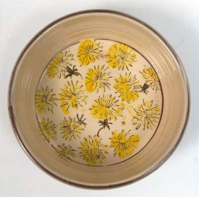 dandelion oven dish by michelle lowe