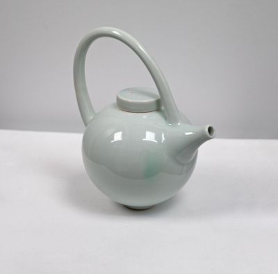 small teapot clear/blue by tricia thom