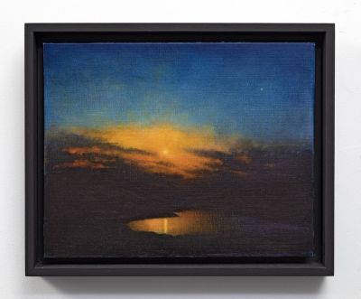 January sunset, with jupiter by michael corsar