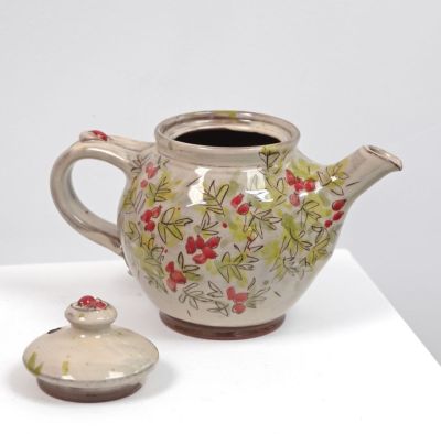 medium hawthorn berry teapot by michelle lowe
