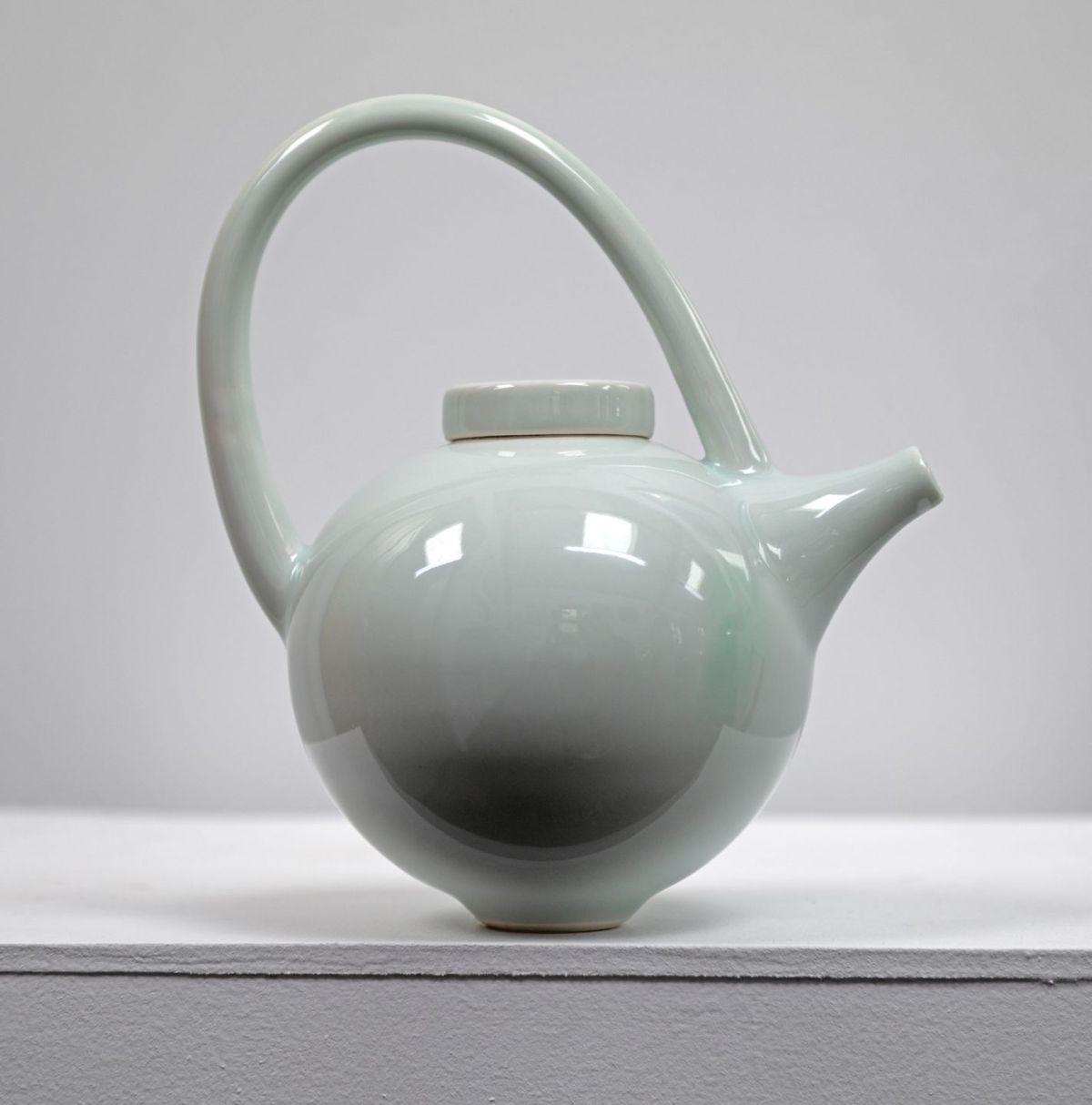 small teapot clear/blue by tricia thom