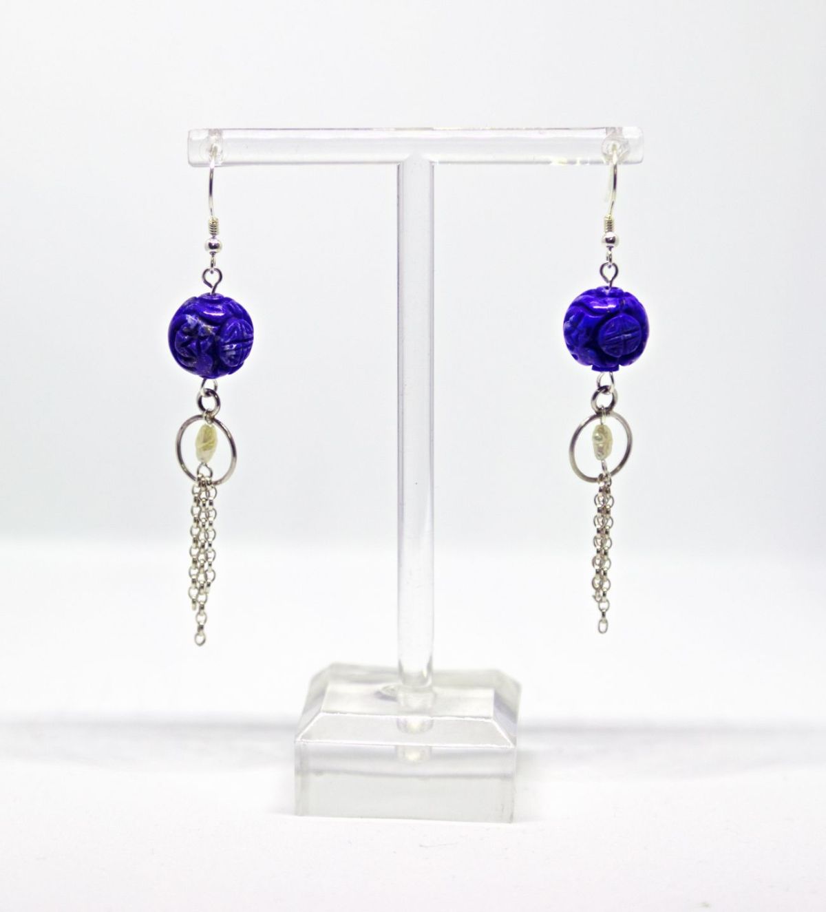 lapis lazuli, earrings by nicoletta george