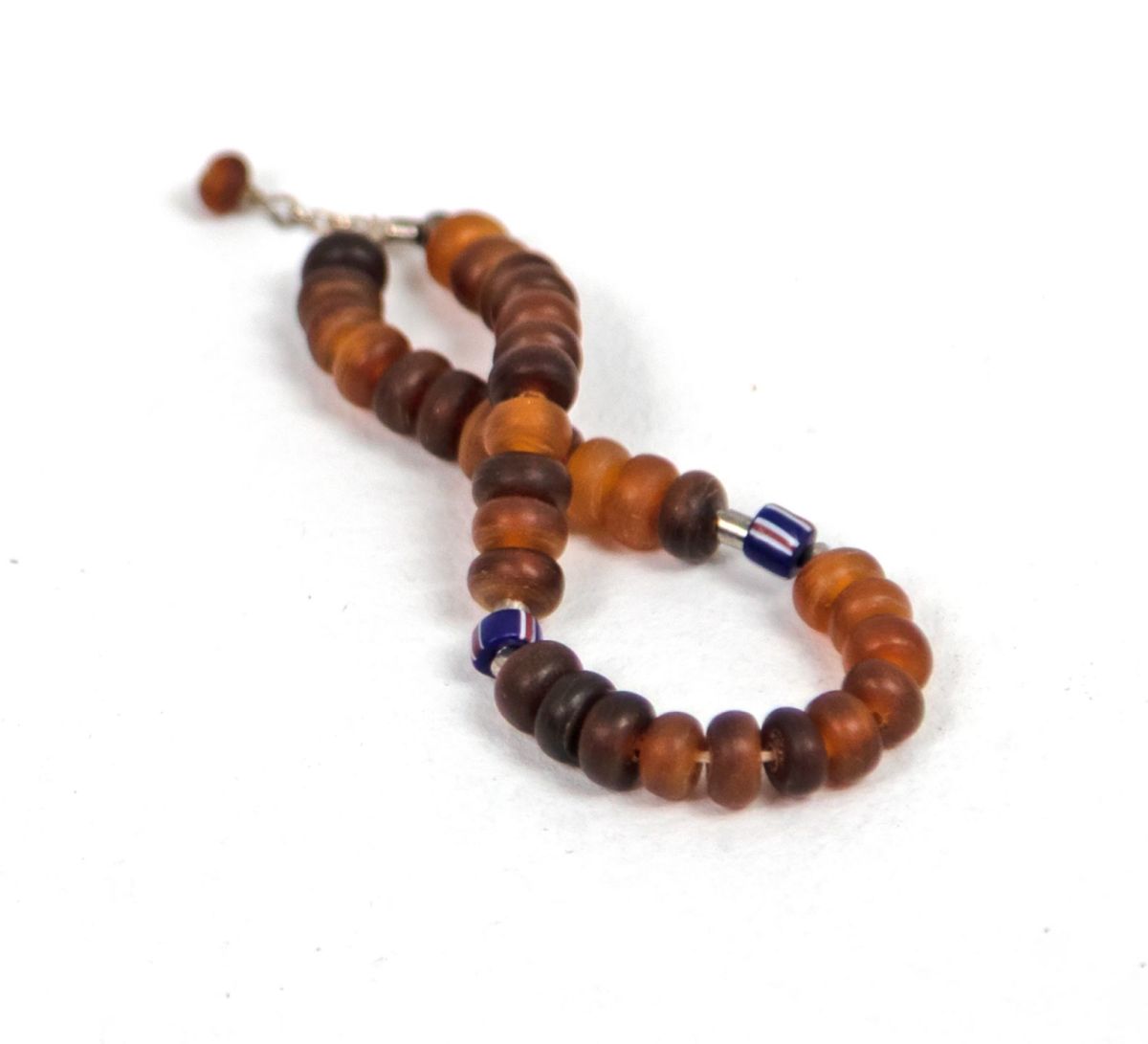 buffalo horn and African trade bead bracelet by nicoletta George